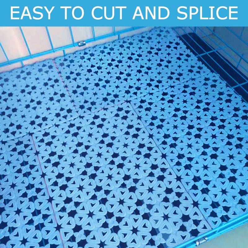 kathson Rabbit Cage Mat Floor Plastic Mats Feet Pads for Pet Cats Dogs Bunny Hamster Rat Chinchilla Guinea Pig (4 Pack) - Image 4